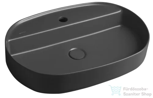 Sapho INFINITY OVAL kerámiamosdó, 60x40cm, antracit (10NF65060-2C)
