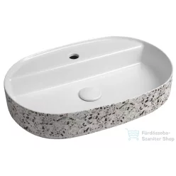   Sapho INFINITY OVAL kerámiamosdó, 60x40cm, terrazzo (10NF65060-2L-TRZ)