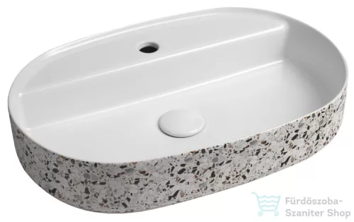 Sapho INFINITY OVAL kerámiamosdó, 60x40cm, terrazzo (10NF65060-2L-TRZ)