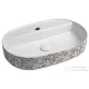 Sapho INFINITY OVAL kerámiamosdó, 60x40cm, terrazzo (10NF65060-2L-TRZ)