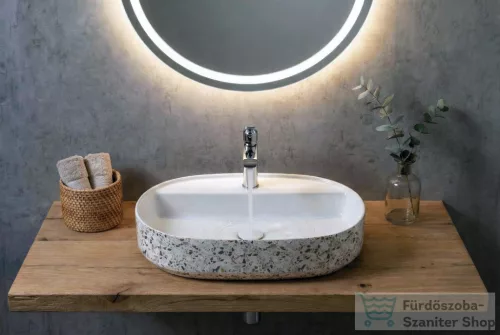 Sapho INFINITY OVAL kerámiamosdó, 60x40cm, terrazzo (10NF65060-2L-TRZ)