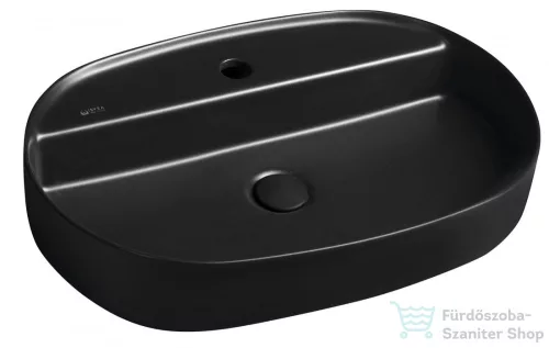 Sapho INFINITY OVAL kerámiamosdó, 60x40cm, matt fekete (10NF65060-2N)