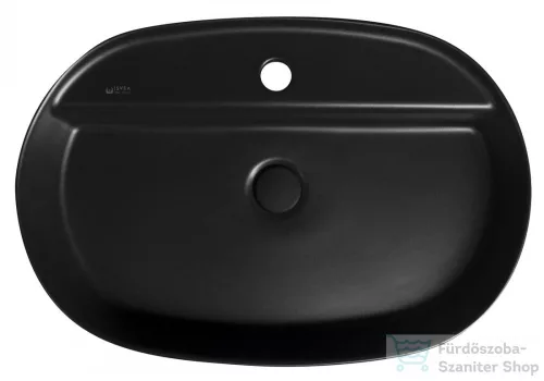 Sapho INFINITY OVAL kerámiamosdó, 60x40cm, matt fekete (10NF65060-2N)
