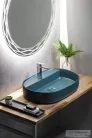 Sapho INFINITY OVAL kerámiamosdó, 60x40cm, benzin zöld (10NF65060-2P)