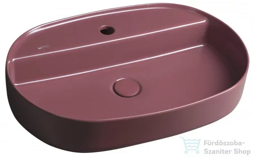 Sapho INFINITY OVAL kerámiamosdó, 60x40cm, gesztenye vörös (10NF65060-2R)