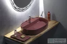 Sapho INFINITY OVAL kerámiamosdó, 60x40cm, gesztenye vörös (10NF65060-2R)