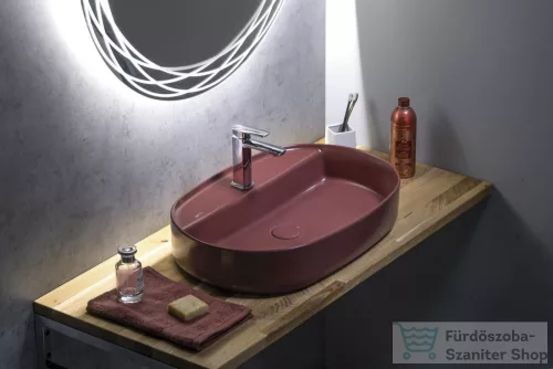 Sapho INFINITY OVAL kerámiamosdó, 60x40cm, gesztenye vörös (10NF65060-2R)