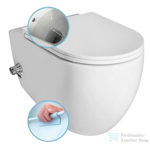 Sapho INFINITY fali WC bidé funkcióval, Rimless, 36,5x53cm (10NFS1005I)
