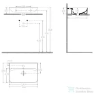 Sapho ISVEA SISTEMA U kerámiamosdó, 55x38cm (10PL53055)