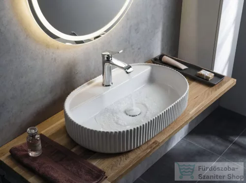 Sapho INFINITY Sintesi kerámiamosdó, 60x40cm, strip fehér (10SI65060)