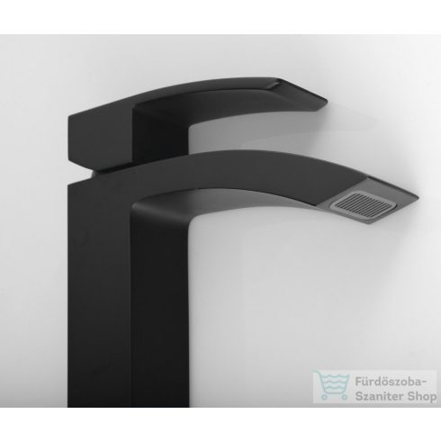 Sapho GINKO magasított mosdócsaptelep, leeresztő nélkül matt fekete 1101-04B