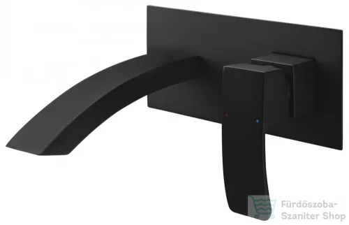 Sapho GINKO falba süllyesztet mosdócsaptelep, leeresztő nélkül,  matt fekete (1101-07B)
