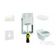 Geberit Kombifix falra szerelhető WC szett, Ideal Standard Alpha WC ülőkével, Delta 21 alpesi fehér nyomólappal 110100001NR1