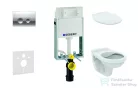 Geberit Kombifix falra szerelhető WC szett, Ideal Standard Alpha WC ülőkével, Delta 21 fényes króm nyomólappal 110100001NR2