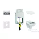 Geberit Kombifix falra szerelhető WC szett, Ideal Standard Alpha WC ülőkével, Delta 21 fényes króm nyomólappal 110100001NR2