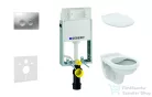 Geberit Kombifix falra szerelhető WC szett, Ideal Standard Alpha WC ülőkével, Delta 21 matt króm nyomólappal 110100001NR3
