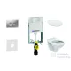 Geberit Kombifix falra szerelhető WC szett, Ideal Standard Alpha WC ülőkével, Delta 21 matt króm nyomólappal 110100001NR3
