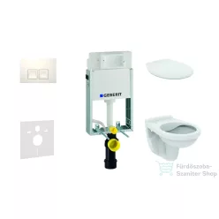   Geberit Kombifix falra szerelhető WC szett, Ideal Standard Alpha WC ülőkével, Delta 35 alpesi fehér nyomólappal 110100001NR4