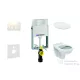 Geberit Kombifix falra szerelhető WC szett, Ideal Standard Alpha WC ülőkével, Delta 35 alpesi fehér nyomólappal 110100001NR4