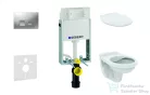 Geberit Kombifix falra szerelhető WC szett, Ideal Standard Alpha WC ülőkével, Delta 35 matt króm nyomólappal 110100001NR6