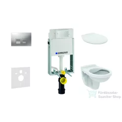   Geberit Kombifix falra szerelhető WC szett, Ideal Standard Alpha WC ülőkével, Delta 35 matt króm nyomólappal 110100001NR6