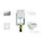 Geberit Kombifix falra szerelhető WC szett, Ideal Standard Alpha WC ülőkével, Delta 35 matt króm nyomólappal 110100001NR6