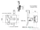 Sapho LATUS falsík alatti csaptelep bidet zuhannyal, szögletes, króm 1102-07