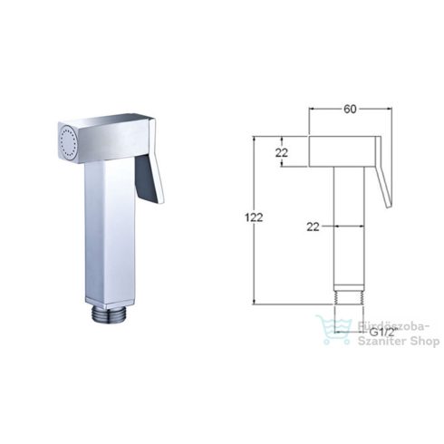 Sapho LATUS falba süllyesztett bidészett króm (1102-40-01)