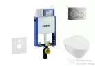 Geberit Kombifix falra szerelhető WC szett, Villeroy & Boch Omnia Architectura CeramicPlus Wc soft close ülőkével, Sigma 01 fényes króm nyomólappal 110302005NB2
