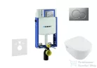 Geberit Kombifix falra szerelhető WC szett, Villeroy & Boch Omnia Architectura CeramicPlus Wc soft close ülőkével, Sigma 01 matt króm nyomólappal 110302005NB3