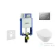 Geberit Kombifix falra szerelhető WC szett, Villeroy & Boch Omnia Architectura CeramicPlus Wc soft close ülőkével, Sigma 01 matt króm nyomólappal 110302005NB3