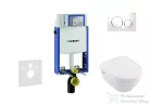 Geberit Kombifix falra szerelhető WC szett, Villeroy & Boch Omnia Architectura CeramicPlus Wc soft close ülőkével, Sigma 20 fehér/króm nyomólappal 110302005NB4