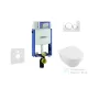 Geberit Kombifix falra szerelhető WC szett, Villeroy & Boch Omnia Architectura CeramicPlus Wc soft close ülőkével, Sigma 20 fehér/króm nyomólappal 110302005NB4