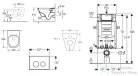 Geberit Kombifix falra szerelhető WC szett, Villeroy & Boch Omnia Architectura CeramicPlus Wc soft close ülőkével, Sigma 20 fehér/króm nyomólappal 110302005NB4