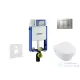 Geberit Kombifix falra szerelhető WC szett, Villeroy & Boch Omnia Architectura CeramicPlus Wc soft close ülőkével, Sigma 30 matt/fényes króm nyomólappal 110302005NB7