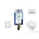 Geberit Kombifix falra szerelhető WC szett, Villeroy & Boch Omnia Architectura CeramicPlus Wc soft close ülőkével, Sigma 50 alpesi fehér/króm nyomólappal 110302005NB8