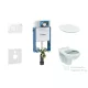 Geberit Kombifix falra szerelhető WC szett, Ideal Standard Alpha Wc soft close ülőkével, Sigma 01 alpesi fehér nyomólappal 110302005ND1