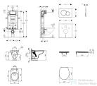 Geberit Kombifix falra szerelhető WC szett, Ideal Standard Alpha Wc soft close ülőkével, Sigma 01 alpesi fehér nyomólappal 110302005ND1