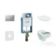 Geberit Kombifix falra szerelhető WC szett, Ideal Standard Alpha Wc soft close ülőkével, Sigma 01 matt króm nyomólappal 110302005ND3