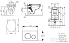 Geberit Kombifix falra szerelhető WC szett, Ideal Standard Alpha Wc soft close ülőkével, Sigma 20 fehér/króm nyomólappal 110302005ND4