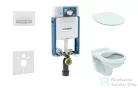 Geberit Kombifix falra szerelhető WC szett, Ideal Standard Alpha Wc soft close ülőkével, Sigma 50 alpesi fehér/króm nyomólappal 110302005ND8