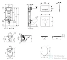 Geberit Kombifix falra szerelhető WC szett, Ideal Standard Alpha Wc soft close ülőkével, Sigma 50 alpesi fehér/króm nyomólappal 110302005ND8