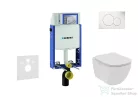 Geberit Kombifix falra szerelhető WC szett, Ideal Standard Tesi Wc soft close ülőkével, Sigma 01 alpesi fehér nyomólappal 110302005NE1