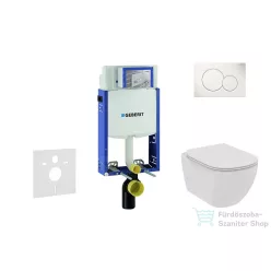   Geberit Kombifix falra szerelhető WC szett, Ideal Standard Tesi Wc soft close ülőkével, Sigma 01 alpesi fehér nyomólappal 110302005NE1