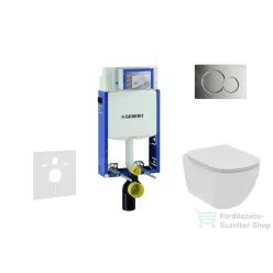   Geberit Kombifix falra szerelhető WC szett, Ideal Standard Tesi Wc soft close ülőkével, Sigma 01 fényes króm nyomólappal 110302005NE2