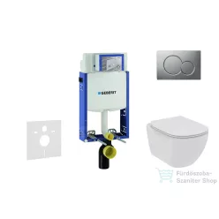   Geberit Kombifix falra szerelhető WC szett, Ideal Standard Tesi Wc soft close ülőkével, Sigma 01 matt króm nyomólappal 110302005NE3