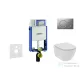 Geberit Kombifix falra szerelhető WC szett, Ideal Standard Tesi Wc soft close ülőkével, Sigma 01 matt króm nyomólappal 110302005NE3
