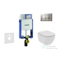  Geberit Kombifix falra szerelhető WC szett, Ideal Standard Tesi Wc soft close ülőkével, Sigma 30 matt/fényes króm nyomólappal 110302005NE7