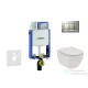 Geberit Kombifix falra szerelhető WC szett, Ideal Standard Tesi Wc soft close ülőkével, Sigma 30 matt/fényes króm nyomólappal 110302005NE7