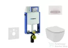 Geberit Kombifix falra szerelhető WC szett, Ideal Standard Tesi Wc soft close ülőkével, Sigma 50 alpesi fehér/króm nyomólappal 110302005NE8